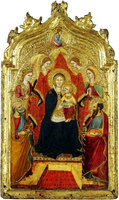 Madonna enthroned with Angels