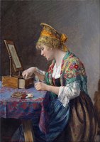 Girl from the Wachau at her Toilette