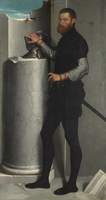 Portrait of a Gentleman with His Helmet on a Column Shaft