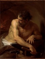 Vulcan at his Forge (large version)