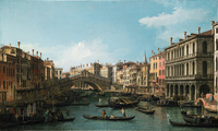 Venice, the Grand Canal Looking North-East from the Palazzo Dolphin-Manin to the Rialto Bridge