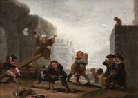 Boys Playing at See-Saw