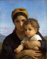 Young Woman with Baby