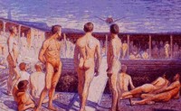 Bathhouse scene