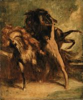 Sketch for Automedon with the Horses of Achilles