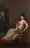 Maria Tomaso Palafox y Portocarrero, Marchioness of Villafranca, Painting her Husband