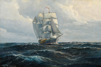 Under full sail