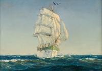 Under full sail