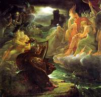 Ossian on the Bank of the Lora, Invoking the Gods to the Strains of a Harp (Malmaison)