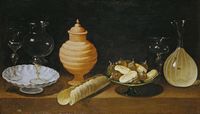 Still Life with Sweets and Crystal Recipients
