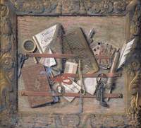 Trompe l'Oeil of a Framed Necessary-Board