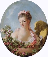 Young Woman with a Garland of Roses