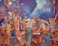 Industry (Study for the panels designed for the SS 'Queen Mary')