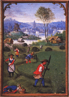 Labors of the Months: July, from a Flemish Book of Hours
