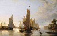 Yarmouth Water Frolic - Evening:  Boats Assembling previous to Rowing Match