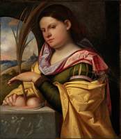 A Young Woman as Saint Agatha