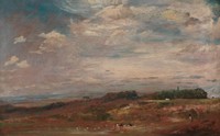Hampstead Heath with Bathers