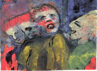 Grotesque Figures (Red, Yellow, Green)