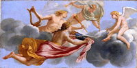 Life of Cupid - Cupid Receiving the Hommage of Diana, Apollo and Mercury (study)