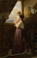 Mother And Child by the Window