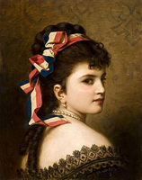 Girl with a Tricolor Ribbon