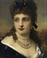 A Young Beauty With Pearl Necklace