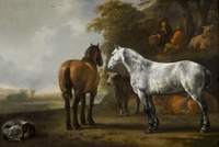 Horses and Cattle in a Landscape