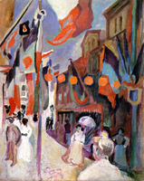 Street Decked with Lanterns, Le Havre