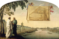 Plan of the Chartrehouse of Paris Carried by Two Angels