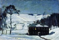 Moonlit Night in Winter