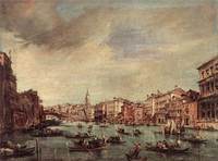 The Grand Canal looking towards the Rialto Bridge