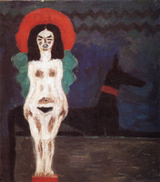 Figure with Dog