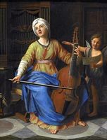 Ste Cecile Playing Violin