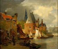 Amsterdam Harbor Scene