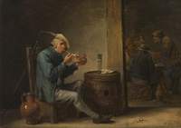 Peasant Smoking in an Interior