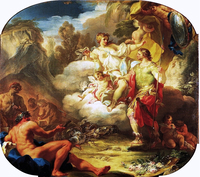 Life of Aeneas - Venus Giving Weapons to Aeneas