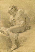 Seated Male Nude