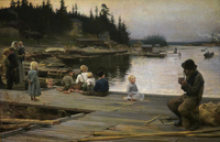 Summer Evening at Hammar's Repair Yard