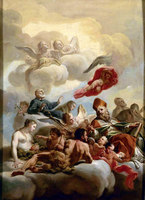 Bozzetto for the Ceiling of San Nicola dei Lorenesi Church in Rome