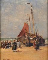 Fishermen Unloading the Catch