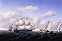Whaleship 'Speedwell of Fairhaven, Outward Bound off Gay Head