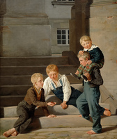 Boys Playing Dice at the Palace of Cristianborg in Copenhagen
