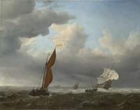 A Dutch Ship and Other Small Vessels in a Strong Breeze