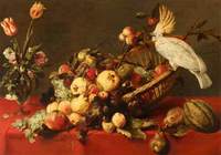 Still Life with Fruit and a Cockatoo