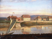 View over the Elbe and the Barracks