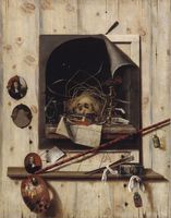 Trompe l'oeil with Studio Wall and Vanitas