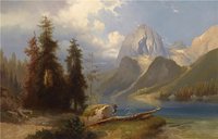 Hunter by Mountain Lake