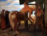 Centaur in the town blacksmith