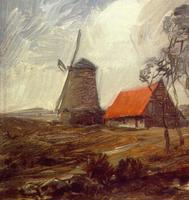 Autumn Landscape with Mill (Detail)