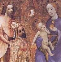 Charles IV kneeling before Madonna